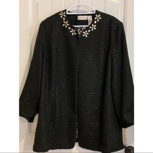 Women's Alfred Dunner Black Dress Coat Size 20W